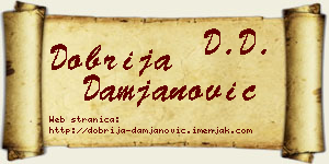 Dobrija Damjanović vizit kartica